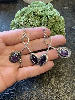 Purple Amethyst Stone Jewelry Crystal Earrings #yzPh7sDYOrg