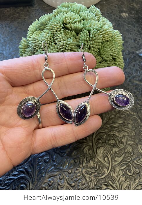 Purple Amethyst Stone Jewelry Crystal Earrings - #yzPh7sDYOrg-1