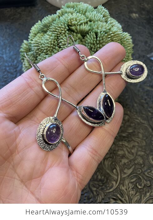 Purple Amethyst Stone Jewelry Crystal Earrings - #yzPh7sDYOrg-2