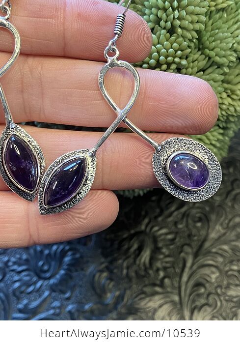 Purple Amethyst Stone Jewelry Crystal Earrings - #yzPh7sDYOrg-4