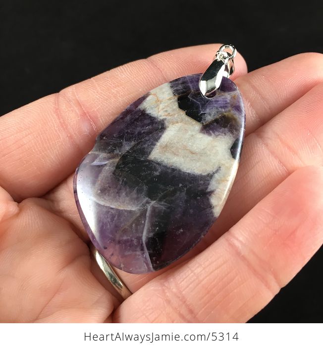 Purple Amethyst Stone Jewelry Pendant - #PvJKXZTL0oM-3