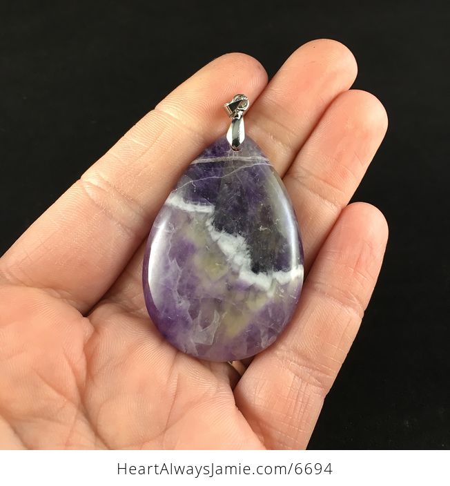 Purple Amethyst Stone Jewelry Pendant - #SxoMZJ0LPsI-1