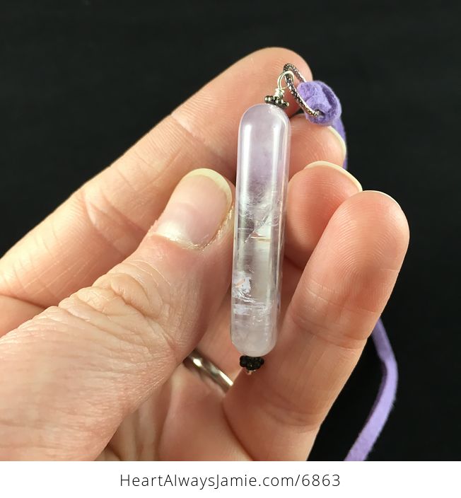 Purple Amethyst Stone Jewelry Pendant Necklace - #5pe8S8V3fi8-3