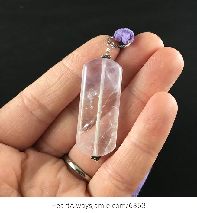 Purple Amethyst Stone Jewelry Pendant Necklace - #5pe8S8V3fi8-4