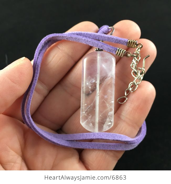 Purple Amethyst Stone Jewelry Pendant Necklace - #5pe8S8V3fi8-1