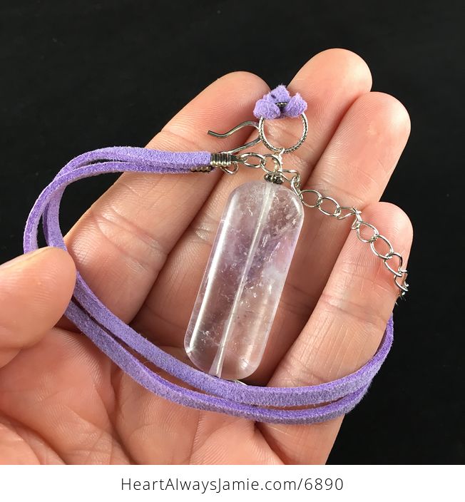Purple Amethyst Stone Jewelry Pendant Necklace - #9uiZbz6kyFE-1
