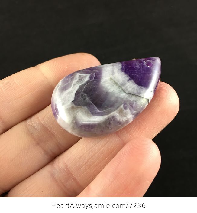 Purple and White Brazilian Amethyst Stone Pendant Jewelry - #uRCnczH4mtI-3