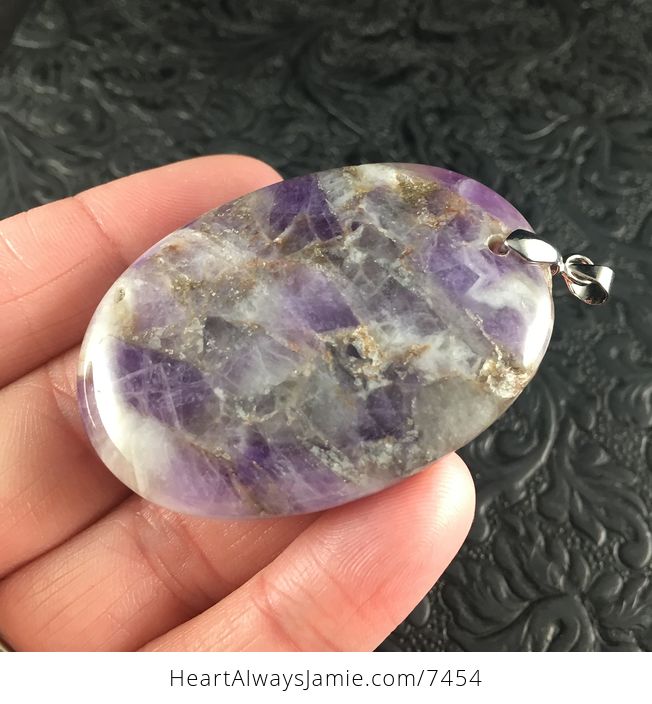 Purple Brazil Amethyst Stone Pendant Jewelry - #S1RWRAlixjg-3