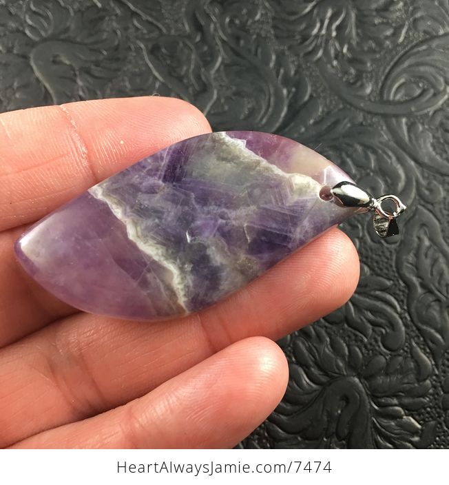 Purple Brazil Amethyst Stone Pendant Jewelry - #c4f8NyxrnEs-3