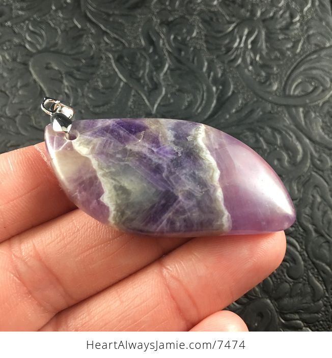 Purple Brazil Amethyst Stone Pendant Jewelry - #c4f8NyxrnEs-4