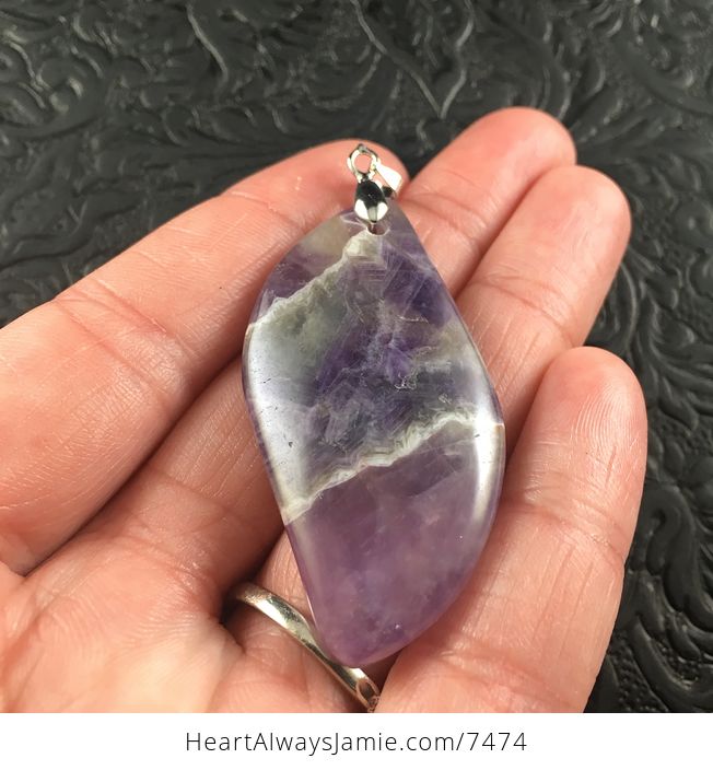 Purple Brazil Amethyst Stone Pendant Jewelry - #c4f8NyxrnEs-2