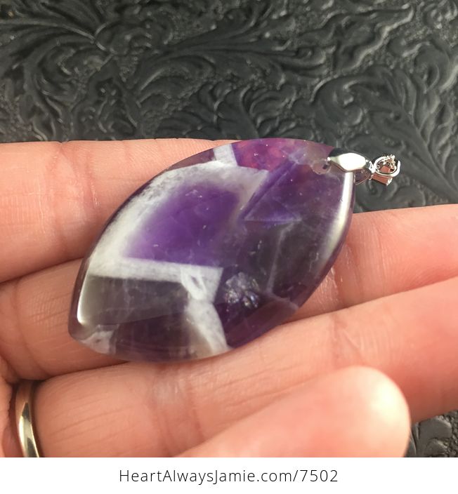 Purple Brazil Amethyst Stone Pendant Jewelry - #lTb41vaHCbE-3