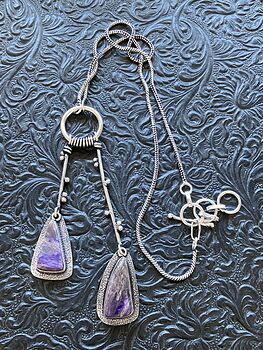 Purple Charoite Crystal Jewelry Necklace #UhPVhmrpqDc