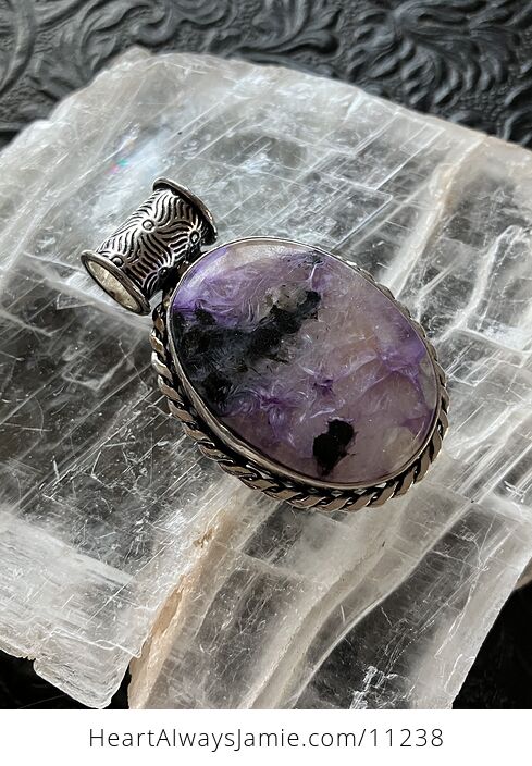 Purple Charoite Crystal Stone Jewelry Pendant - #VJY3rJKT25s-2