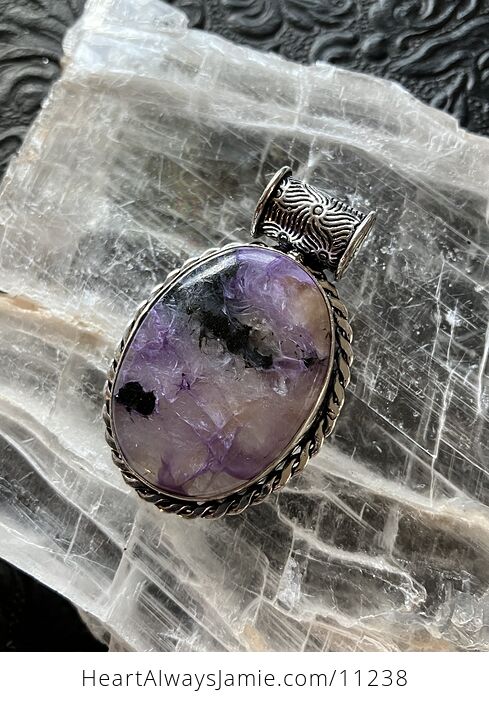 Purple Charoite Crystal Stone Jewelry Pendant - #VJY3rJKT25s-3