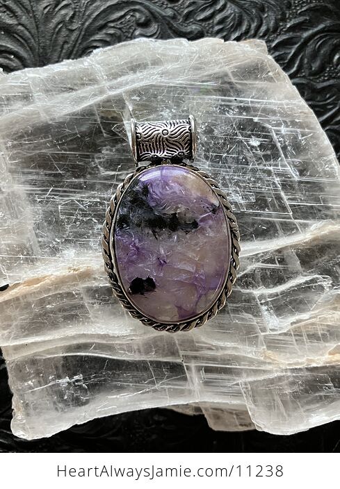 Purple Charoite Crystal Stone Jewelry Pendant - #VJY3rJKT25s-1