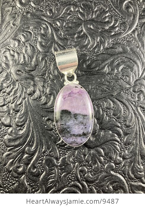 Purple Charoite Crystal Stone Jewelry Pendant - #hKHmkWIiWrg-1