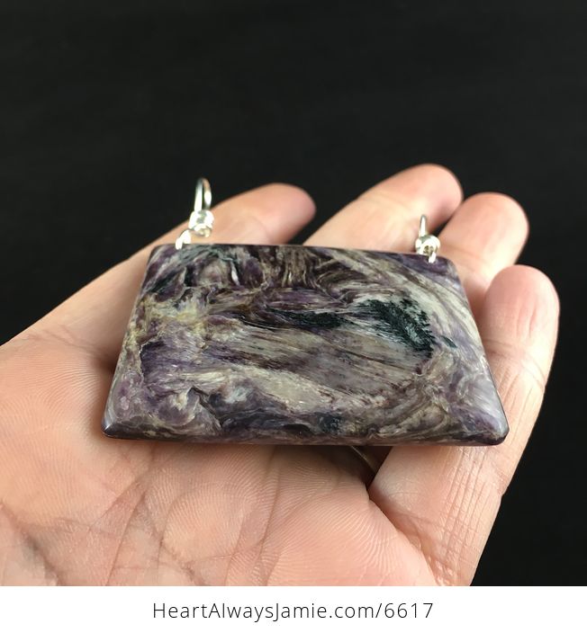 Purple Charoite Stone Jewelry Pendant - #B0ALQa47mOw-2