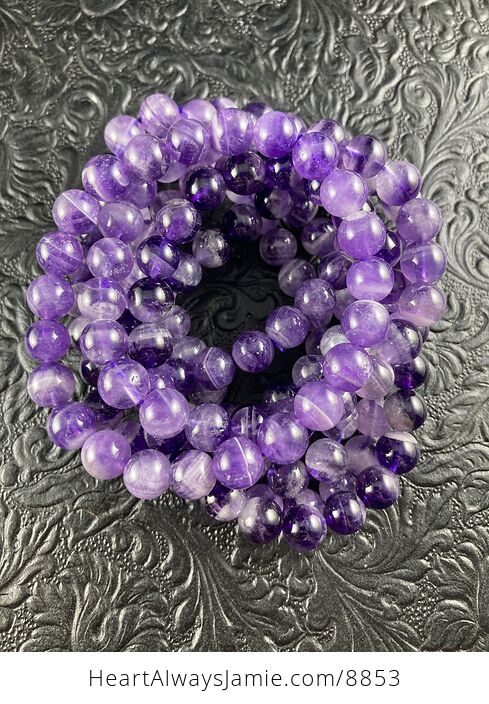 Purple Chevron Amethyst Stone 8mm Natural Gemstone Crystal Jewelry Bracelet - #omvTXRTw8YA-4
