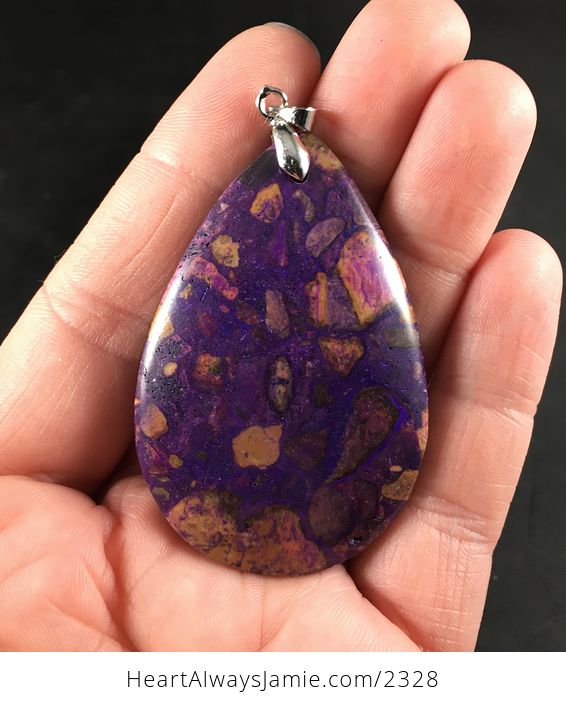 Purple Choi Finches Stone Pendant Necklace - #xQKUkGPFWpA-1