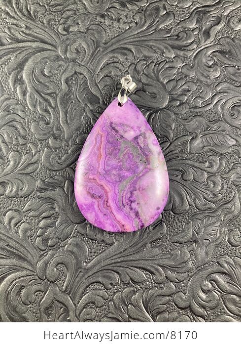 Purple Crazy Lace Agate Stone Jewelry Pendant - #2sv8n0xp0g8-2
