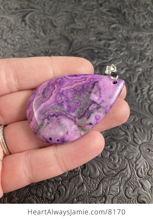 Purple Crazy Lace Agate Stone Jewelry Pendant - #2sv8n0xp0g8-5