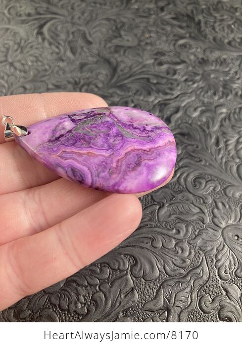 Purple Crazy Lace Agate Stone Jewelry Pendant - #2sv8n0xp0g8-6