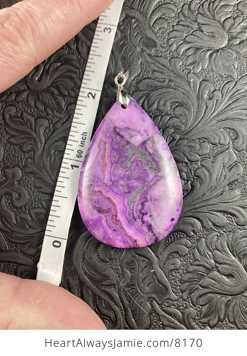 Purple Crazy Lace Agate Stone Jewelry Pendant - #2sv8n0xp0g8-3