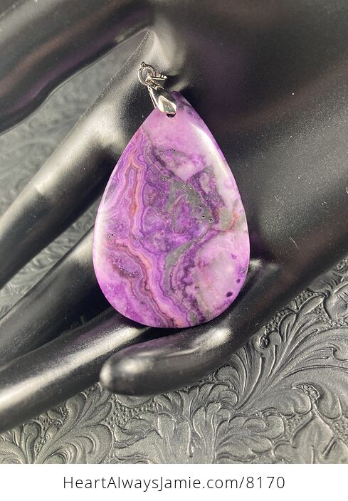 Purple Crazy Lace Agate Stone Jewelry Pendant - #2sv8n0xp0g8-4
