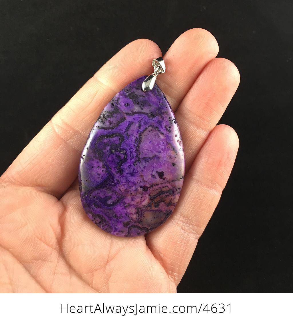 Purple Crazy Lace Mexican Agate Stone Jewelry Pendant #8rFENjtT4Y0