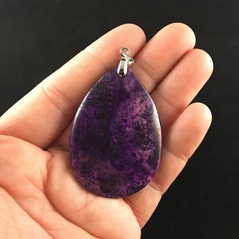 Purple Crazy Lace Mexican Agate Stone Jewelry Pendant #BNJOtGrV65E