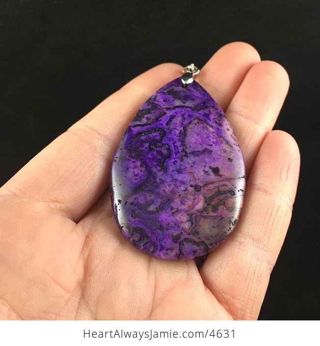 Purple Crazy Lace Mexican Agate Stone Jewelry Pendant - #8rFENjtT4Y0-2