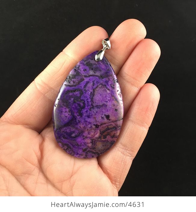 Purple Crazy Lace Mexican Agate Stone Jewelry Pendant - #8rFENjtT4Y0-1