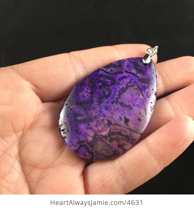 Purple Crazy Lace Mexican Agate Stone Jewelry Pendant - #8rFENjtT4Y0-3