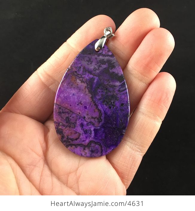 Purple Crazy Lace Mexican Agate Stone Jewelry Pendant - #8rFENjtT4Y0-5