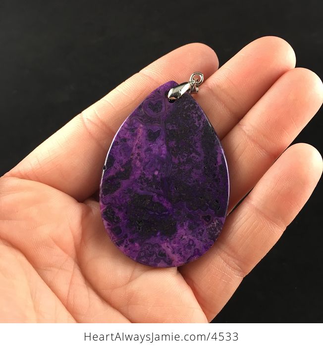 Purple Crazy Lace Mexican Agate Stone Jewelry Pendant - #BNJOtGrV65E-4