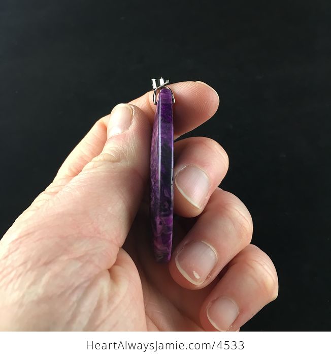 Purple Crazy Lace Mexican Agate Stone Jewelry Pendant - #BNJOtGrV65E-3