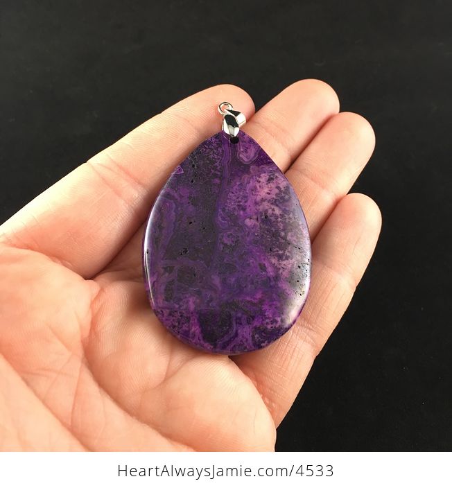 Purple Crazy Lace Mexican Agate Stone Jewelry Pendant - #BNJOtGrV65E-2