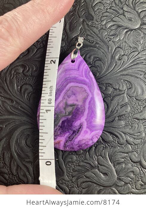 Purple Crazy Lace Mexican Agate Stone Jewelry Pendant - #QFU6aOdYLX0-6