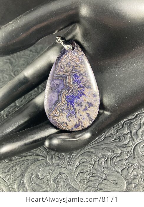 Purple Crazy Lace Mexican Agate Stone Jewelry Pendant - #WMFRIJSA9eE-2