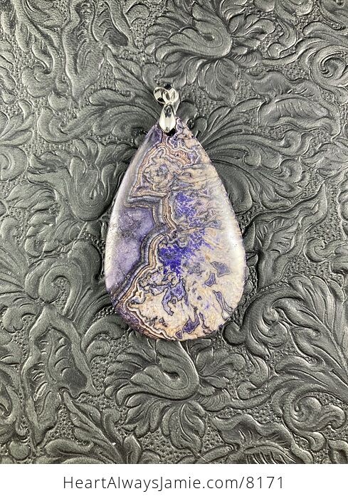 Purple Crazy Lace Mexican Agate Stone Jewelry Pendant - #WMFRIJSA9eE-1