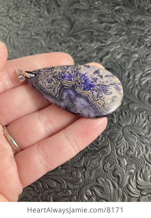 Purple Crazy Lace Mexican Agate Stone Jewelry Pendant - #WMFRIJSA9eE-7