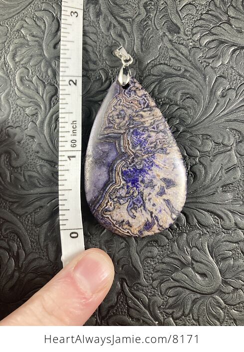 Purple Crazy Lace Mexican Agate Stone Jewelry Pendant - #WMFRIJSA9eE-3