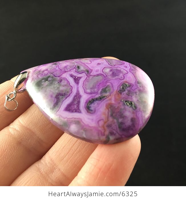 Purple Crazy Lace Mexican Agate Stone Jewelry Pendant - #ePq7mTtdxr8-4