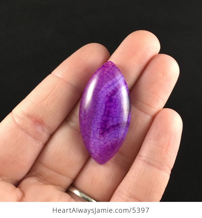 Purple Dragon Veins Agate Stone Cabochon - #i46MJ1y7PxE-1