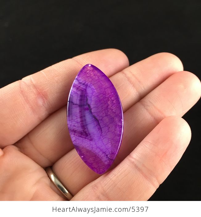 Purple Dragon Veins Agate Stone Cabochon - #i46MJ1y7PxE-2