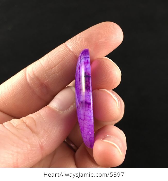 Purple Dragon Veins Agate Stone Cabochon - #i46MJ1y7PxE-3