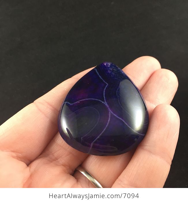 Purple Dragon Veins Agate Stone Jewelry Pendant - #WicVI4898PE-2