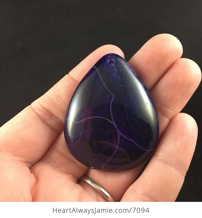 Purple Dragon Veins Agate Stone Jewelry Pendant - #WicVI4898PE-1