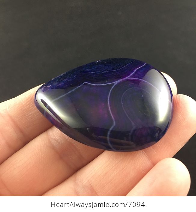 Purple Dragon Veins Agate Stone Jewelry Pendant - #WicVI4898PE-4